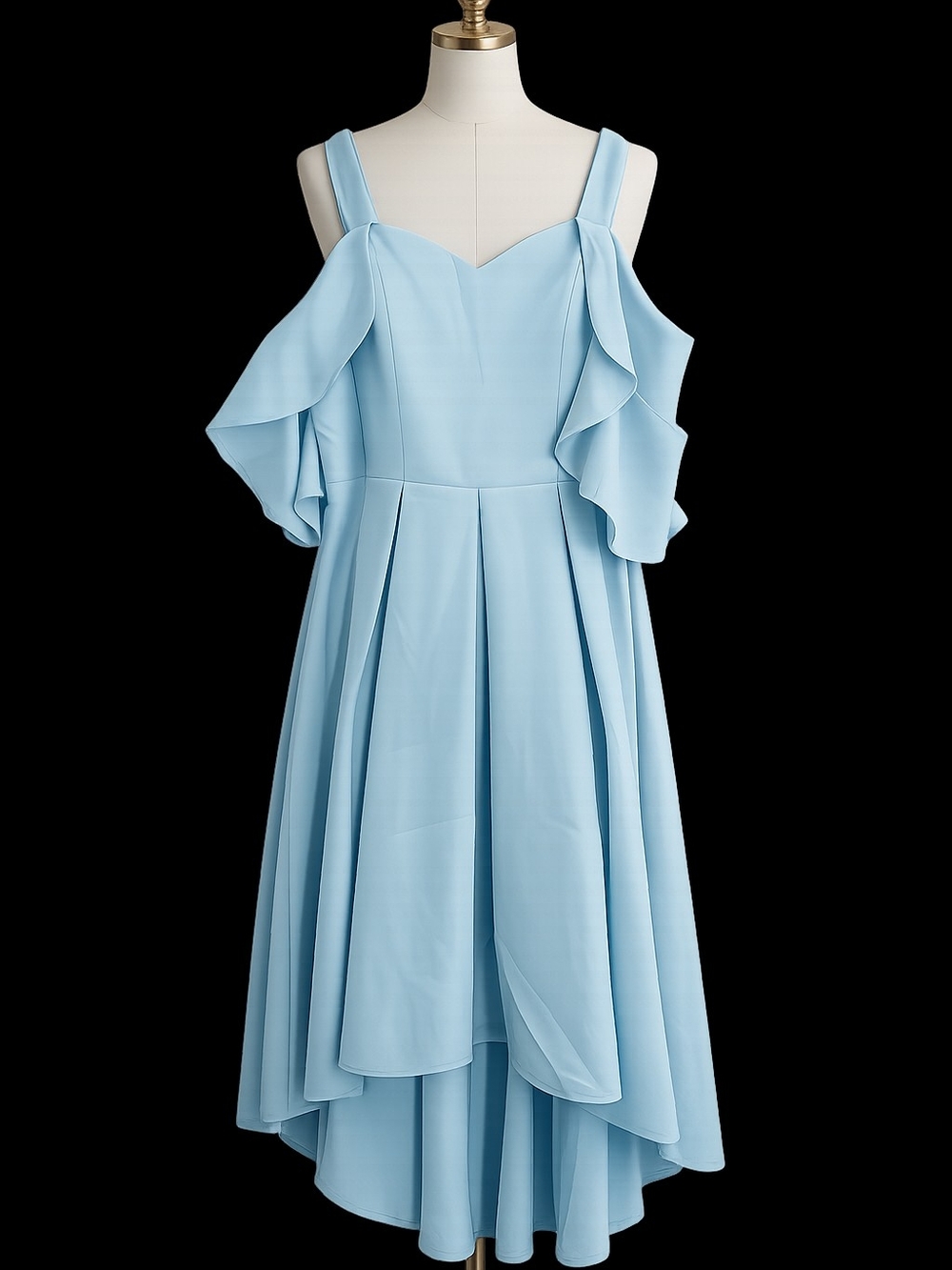Light Blue Chiffon Long Sleeve Blouse | Size Large | Elegant & Flowy